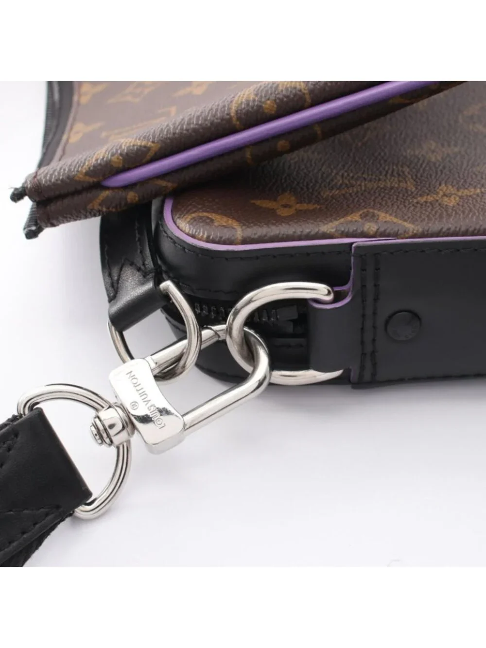 Louis Vuitton Shoulder Bag Trio Messenger Monogram Macassar Violet Canvas